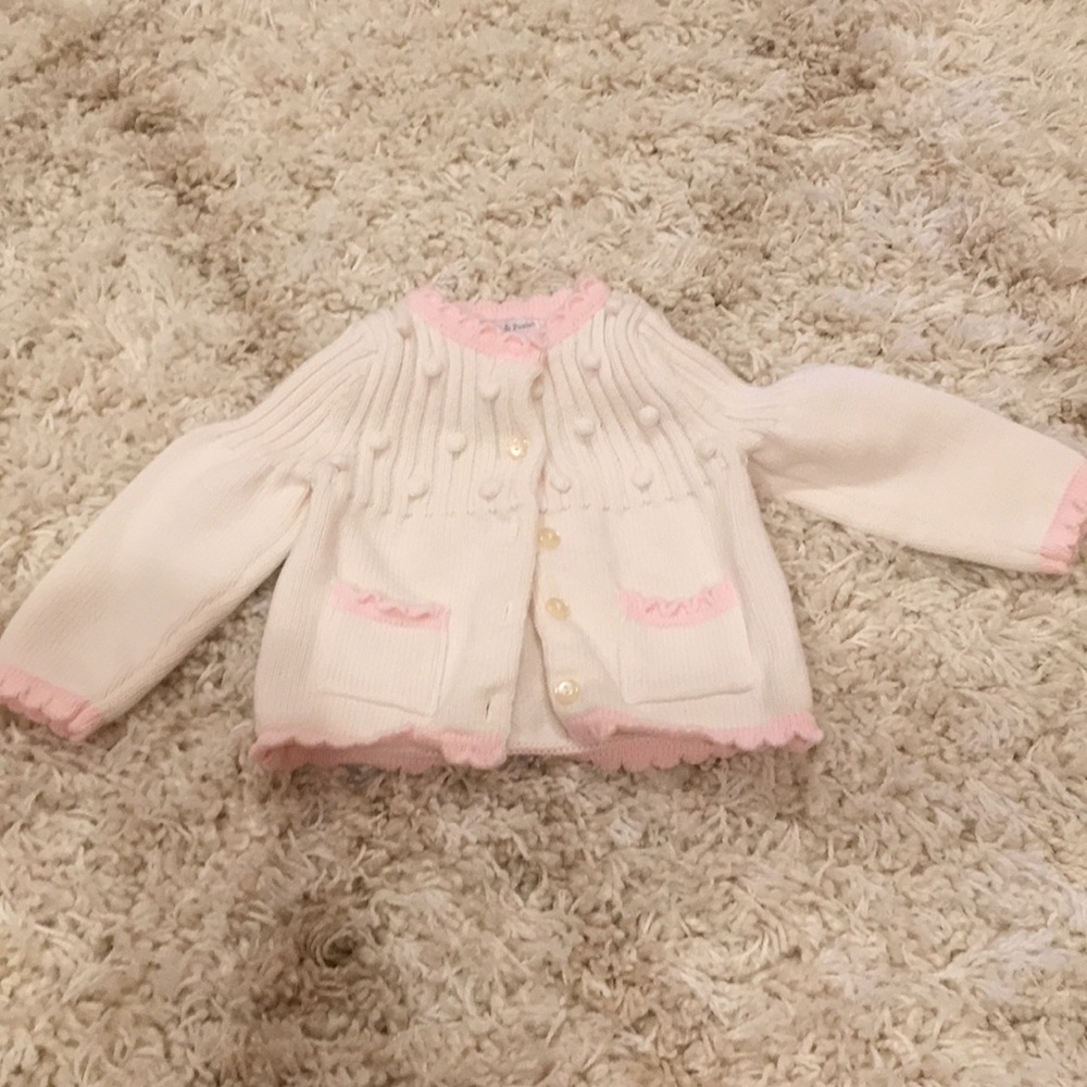 Pom Pom newborn sweater